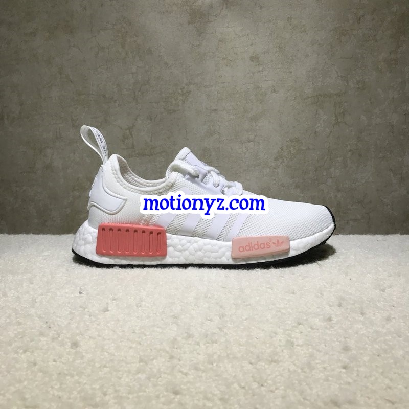 Real Boost Adidas NMD R1 PK White Pink GS